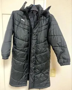 Puma ブラック ダウンコート フード付き