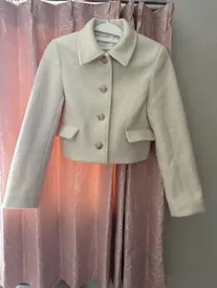 MOUSSY ショート丈 ウールコート ホワイトのサムネイル