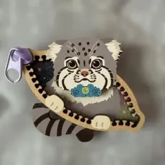 マヌルネコ バッジ ブローチ 猫 マスコット ヤム烈 那須どうぶつ王国