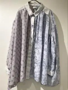 iS ScoLar スカラー　長袖シャツ 蝶々柄　チェック　ドット　パッチワークのサムネイル