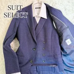 SUIT SELECT スリーピース セットアップスーツ チェック 近代モデル