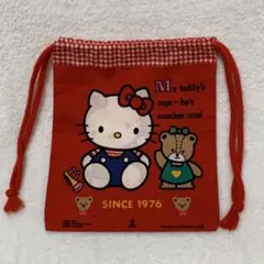 【1993年製サンリオ旧ロゴ】サンリオ　ハローキティ　巾着袋