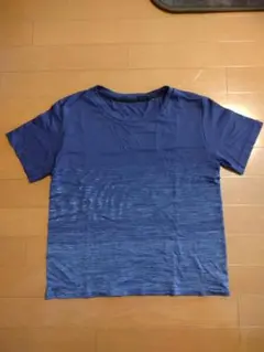 Lサイズ Vネック Tシャツ 青系ストライプ - メルカリ