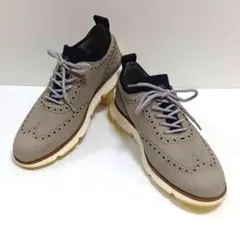 【訳アリ】コールハーン ゼログランド ウィングチップ 25cm グレー オックス