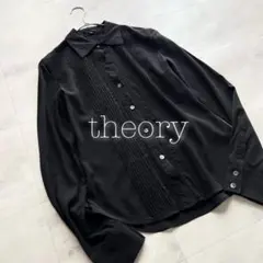 theory シルク混 ブラウス ピンタック 2way スキッパー ストレッチのサムネイル