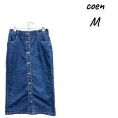 coen デニムタイトスカート M膝丈