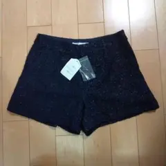 南@プロフ必読！様 ロペピクニック 黒 キュロットスカート ミニ ラメ S