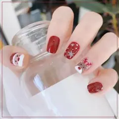 クリスマス　No.XZ359ネイルチップ ネイルアート　ネイルパーツ　量産型