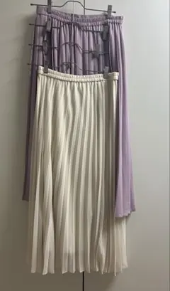 UNIQLOユニクロ　プリーツスカート2枚セット L