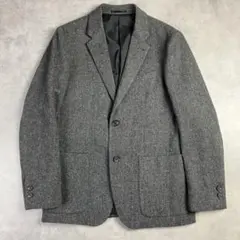 PLST プラステ ツイード テーラードジャケット グレー M 通勤 オフィス