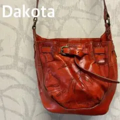 ダコタ　Dakota オレンジレザーショルダーバッグ 50周年　ロゴ入り　R