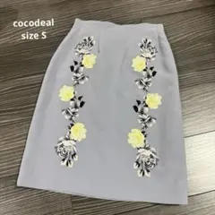 花柄刺繍 タイトスカート ココディールのサムネイル