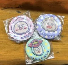 こびとづかん ファンシー刺繍缶バッチ 3点セット