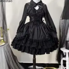 ゴシック ワンピース ロリータ 黒のサムネイル