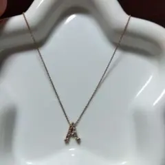 イニシャルA ネックレス ピンクゴールドカラーのサムネイル