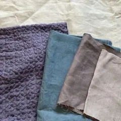 はぎれ　セット　check &stripe 生地の森