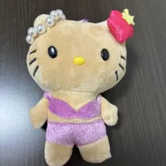 日焼け　キティちゃん　ぬいぐるみキーホルダー