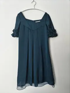 AIMER エメ　パーティードレス　ブルーグリーン　袖付　匿名配送無料