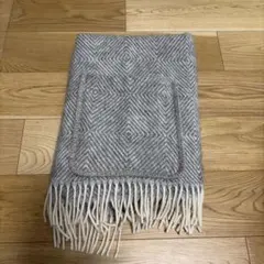 美品「ラプアン カンクリ」MARIA ポケットショール　グレー ホワイト