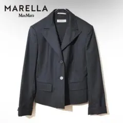 【MARELLA/マレーラ】イタリア製 高級ウールジャケット 38/M ブラック