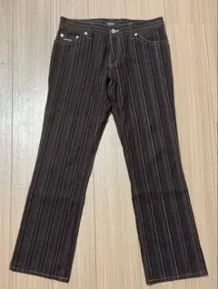 BURBERRY ストライプパンツ ダークブラウン　コーデュロイ