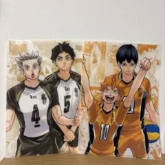 ハイキュー 梟谷 烏野 A4クリアファイル2枚セット 木兎 赤葦 日向 影山