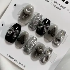 【サイズオーダー】no.105 チークネイル ミラーネイル ワンホン 韓国