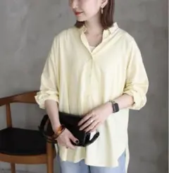 【アメリカンホリック】新品 サラックールバックタックシャツM イエロー