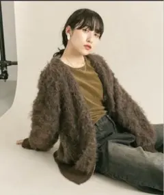 ジーナシス　ニットカーディガン