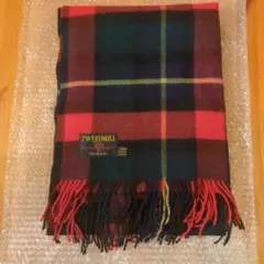 ツイードミル ウール ソリッド チェック ストール