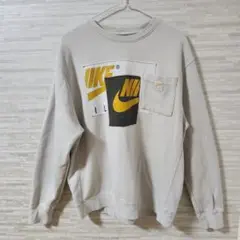 【L】希少 NIKE ナイキ パッチワークデザイン　スウェット