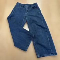 ワイドレッグデニム ダークブルー　GU Lサイズ