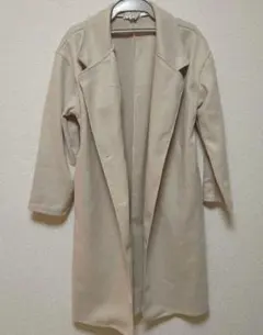 新品未使用　薄手　ウール　コート　ベージュ　サイズM