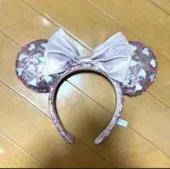ディズニー ミニーちゃんカチューシャ　ハート型スパンコールカチューシャ