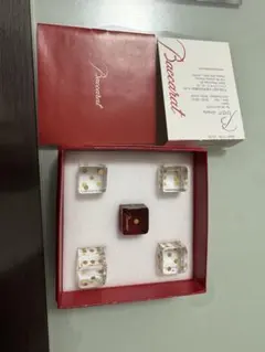 希少 Baccarat バカラ ダイス サイコロ 5個 レッド クリア - メルカリ