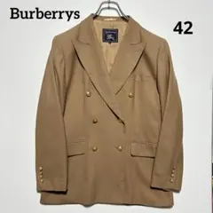 情*君様 BURBERRY ダブル ジャケット 金ボタン 42 XL カシミヤ混
