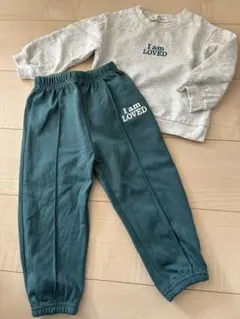 韓国子供服　セットアップ　グリーン