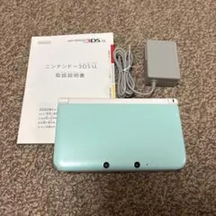 ニンテンドー3DS LL ミントホワイト 本体 充電器 説明書