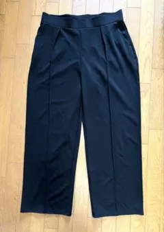 H&M ブラック ワイドイージーパンツ サイドポケット付き