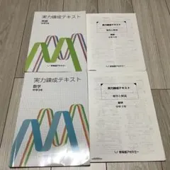 早稲田アカデミー 実力錬成テキスト 中学3年 英語 数学