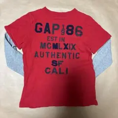 GapKids 男の子レッド ロゴプリントTシャツ 140cm