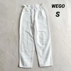 【ウィゴー】ハイウエスト ワイドデニムパンツ (Ｓ) 白 ホワイト ジーンズ
