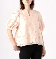 トゥモローランド Ballsey ブルームカットジャカード パフスリーブブラウス