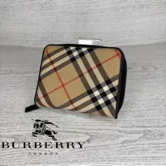 極美品　Burberry バーバリー　財布　二つ折り　コンパクト　S75
