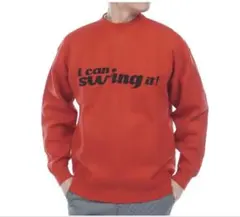 【試着のみ】nano universe GOLF/NUGロゴジャガードニット L