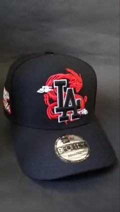 NEWERALAドジャース11hatsデザイナーズカスタムキャップブラック1/2 NEWERA LAドジャースデビルズマウスカスタムキャップブラック1/2