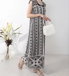 【試着のみ】Bab クロシェ　前後2wayワンピース　サイズS