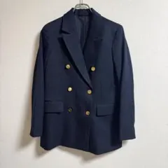 美品 GU 金ボタン ダブルブレストブレザーZ 紺ブレ ネイビー M