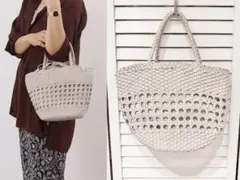 新品未使用 COOCO フェイクレザーメッシュトートバッグのサムネイル