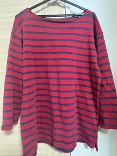 Gap 赤/紺ストライプ 長袖Tシャツ L